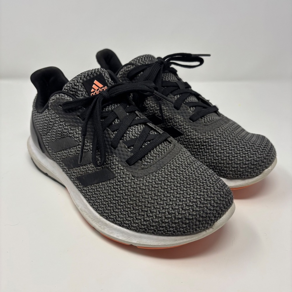Adidas Cosmic 2 Cloudfoam Women's Running Shoes Grey Black Orange CQ1714 SZ 7.5